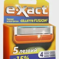 Кассеты мужские E-Xact 5 лезвий, 4 шт.