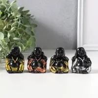 Сувенир полистоун "Хотей - не слышу, не вижу, не скажу" набор 4 шт 4,2х3,5х5,5 см