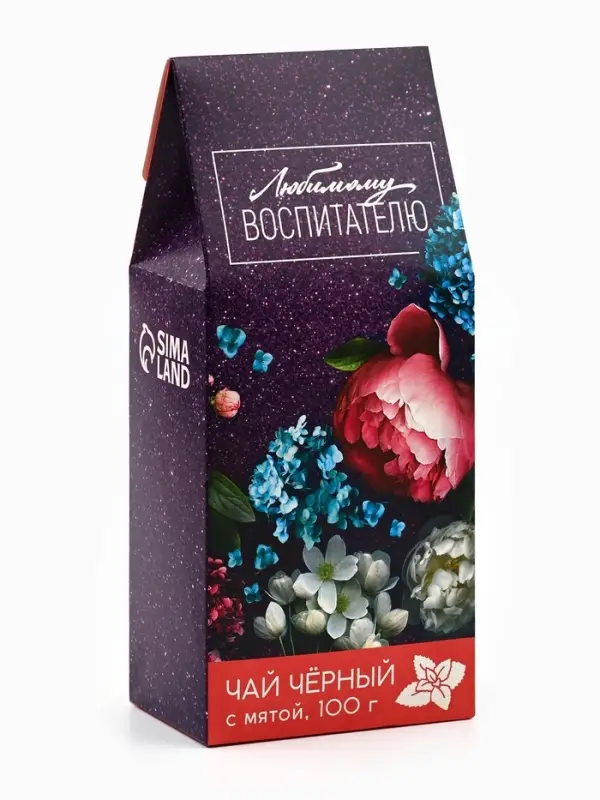 Чай чёрный &laquo;Любимому воспитателю&raquo;, вкус: мята, 100 г