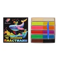Пластилин мягкий (восковой) &laquo;Луч. Фантазия&raquo;, 12 цветов, 180 г, со стеком, МИКС
