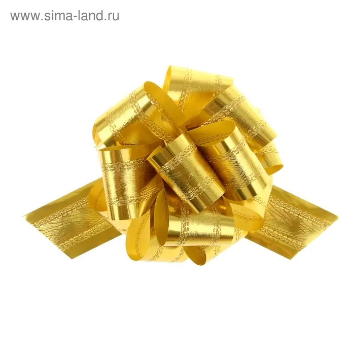 Бант - шар No5 полоса, золотой Бант - шар No5 полоса, золотой