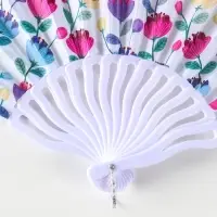 Веер пластик, текстиль "Ситец цветочный" МИКС 23 см Веер пластик, текстиль "Ситец цветочный" МИКС 23 см