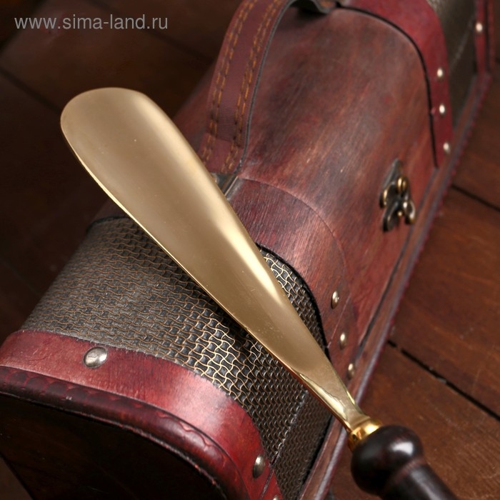 Ложка для обуви  Ложка для обуви "Орёл" дерево, латунь 50х5,5х2,5 см