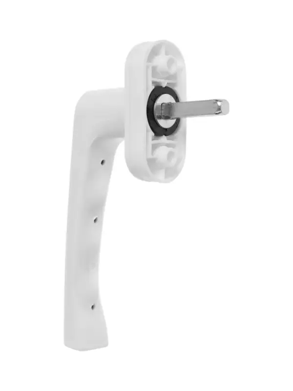 Ручка для окон ПВХ ТУНДРА, пластиковая, 32 мм, цвет белый, набор 2 шт