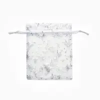 Набор мешочков подарочных 100шт.  "Звёздное сияние", 10*12, цвет белый с серебром (4621386)   109488