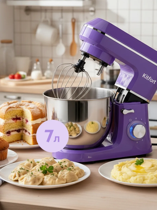 Планетарный миксер кухонный электрический КТ-4432 - 1400 Вт Планетарный миксер кухонный электрический КТ-4432 - 1400 Вт