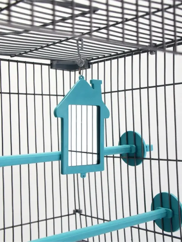 Клетка для птиц &laquo;Пижон&raquo;, разборная, 42&times;30&times;62.7 см, укомплектованная, бирюзовая