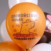 Воздушные шары латексные 12" &laquo;С днем рождения! Капибара&raquo;, 25 шт., МИКС