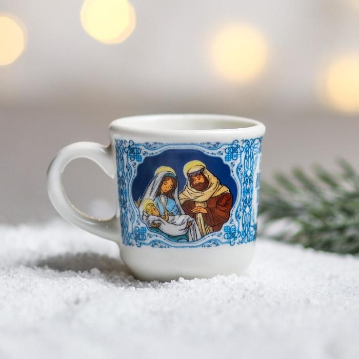 Кружка для святой воды новогодняя «Вертеп» на Новый год, 30 мл Кружка для святой воды новогодняя «Вертеп» на Новый год, 30 мл