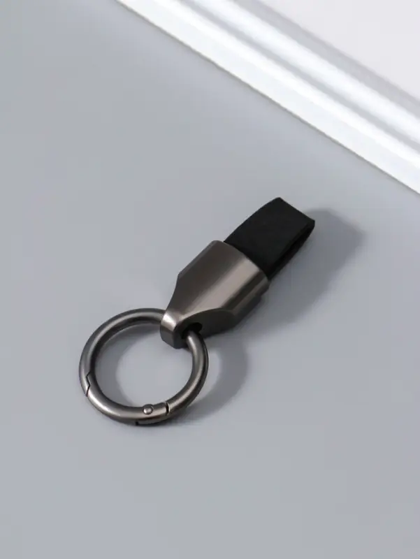 Брелок для ключей Cartage, на ремешке, чёрный хром 3,5х8 см