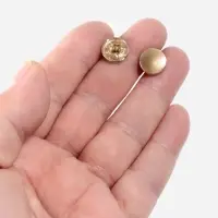 Пуговицы на ножке, металлические, d=11 мм, набор 10 шт., матовые, цвет золотой