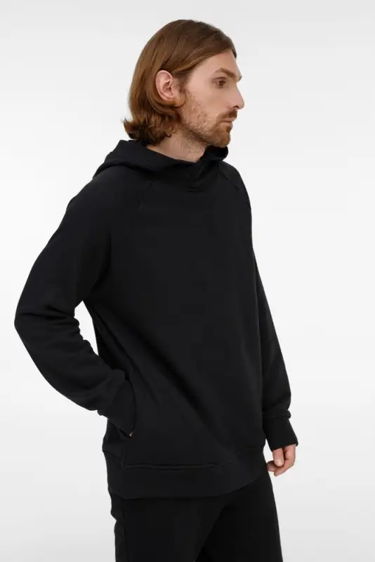 Худи унисекс H5, черное, размер M/L