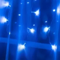 Гирлянда &laquo;Занавес&raquo; 1.5&times;1 м, IP20, прозрачная нить, 180 LED, свечение синее, 8 режимов, 220 В