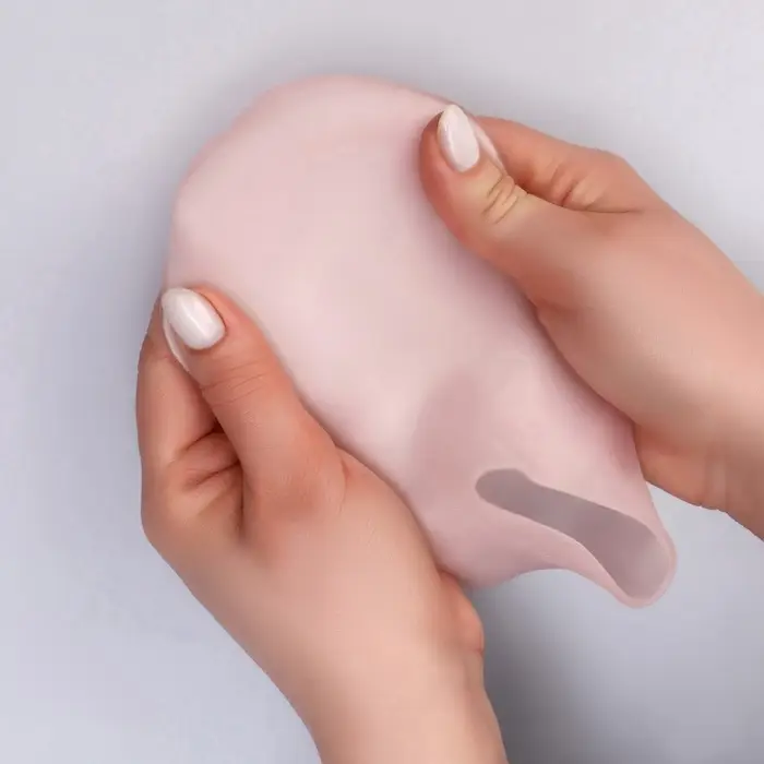 Носочки для педикюра, силиконовые, универсальный размер, розовые