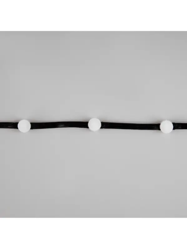 Умная гирлянда &laquo;Нить&raquo; 5 м, роса с насадками &laquo;Шарики&raquo;, IP20, черный провод, 100 LED, пульт ДУ, приложение, свечение RGB, USB