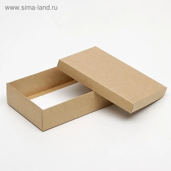Коробка картонная без окна, крафт, 21 х 15 х 5 см Коробка картонная без окна, крафт, 21 х 15 х 5 см