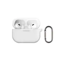 Чехол для AirPods Pro 3 с карабином White