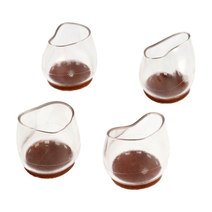 Накладка мебельная резина фетр, круглая, d=30-40 мм, 4 шт Накладка мебельная резина фетр, круглая, d=30-40 мм, 4 шт