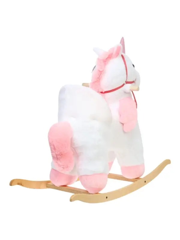 Качалка &laquo;Единорог&raquo;, со спинкой, белая