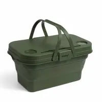 Корзина - столик maclay 2 в 1, складная, 47&times;28.5&times;23.5 см, зелёная