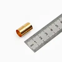 Замок-концевик магнитный, L=20 мм, d (внутренний)=12 мм, (набор 2 шт.), цвет золото