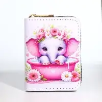 Кошелёк на молнии &laquo;Слоник&raquo;, белый