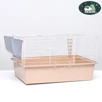 Клетка для грызунов &laquo;Пижон&raquo; №1 складная, 58&times;40&times;34 см, миска, 2 кормушки, бежевая