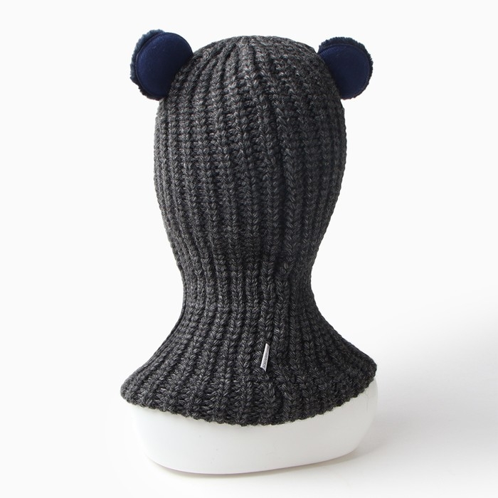 Шапка-шлем детский, цвет графит, размер 50-52 Шапка-шлем детский, цвет графит, размер 50-52