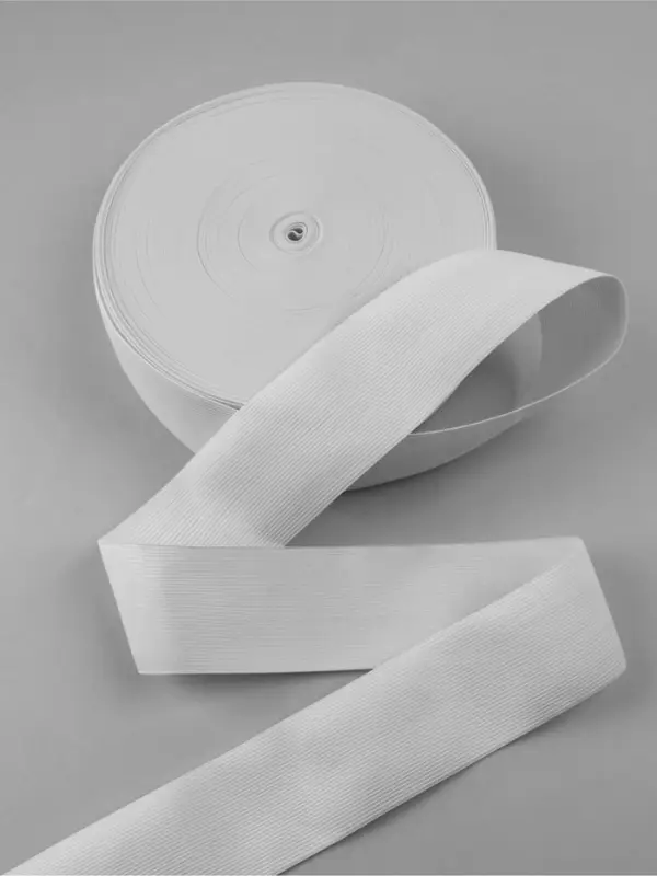 Резинка вязаная, 60 мм, 40&plusmn;2 м, белая