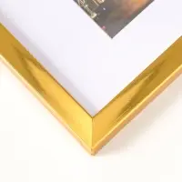 Фоторамка для фото 21х30 см, с паспарту 15х21 см, Lumo, золото