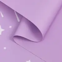 Пленка флористическая для цветов, &laquo;Звездопад&raquo;, сиреневая, 57&times;57 см