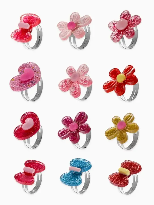 Кольцо &laquo;Выбражулька. Блеск&raquo;, форма МИКС, фасовка 100 шт. безразмерное