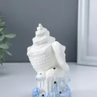 Сувенир керамика свет "Ракушка" бело-синий 7,5х8,5х13,5 см