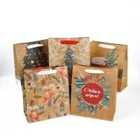 Набор пакетов крафтовых «Новогоднее поздравление» Набор пакетов крафтовых «Новогоднее поздравление»