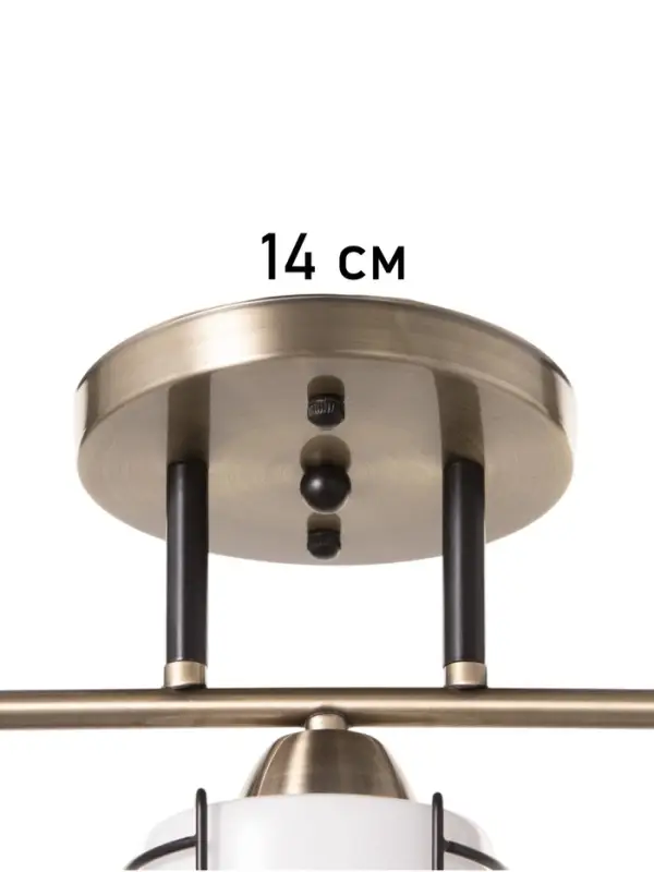 Люстра &laquo;Кипр&raquo; 3&times;40 Вт Е27 латунь/черный 52&times;26&times;26 см