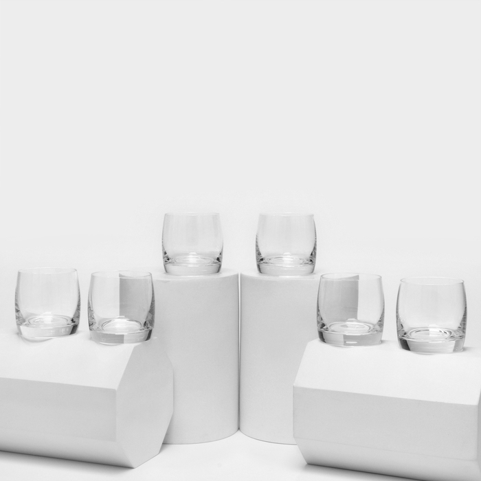 Набор стаканов для виски «Идеал», 6 шт, 230 мл, хрустальное стекло Набор стаканов для виски «Идеал», 6 шт, 230 мл, хрустальное стекло