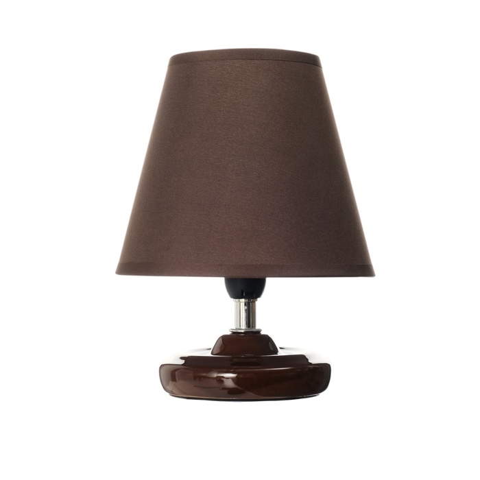 Лампа настольная Лампа настольная "Мини" 1х40Вт Е14 кофе 15х15х20см МОДЕЛЬ: 3133993
