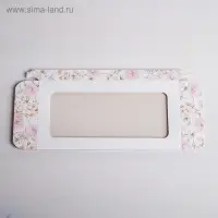 Коробка для шоколада, кондитерская упаковка, «Нежность», с окном, 17.3 х 8.8 х 1.5 см