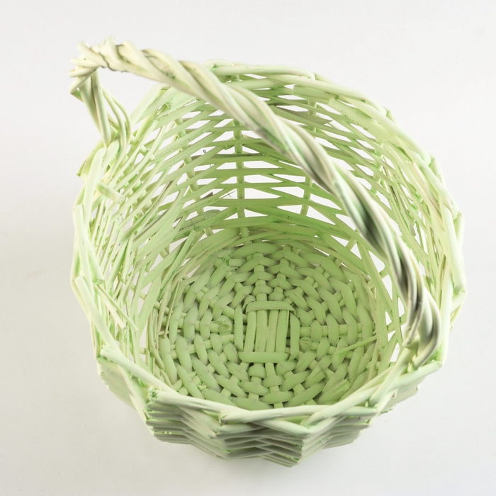 Набор корзин, D24x13/26 см, D18x11/23 см, 2 шт, зеленый, ива Набор корзин, D24x13/26 см, D18x11/23 см, 2 шт, зеленый, ива