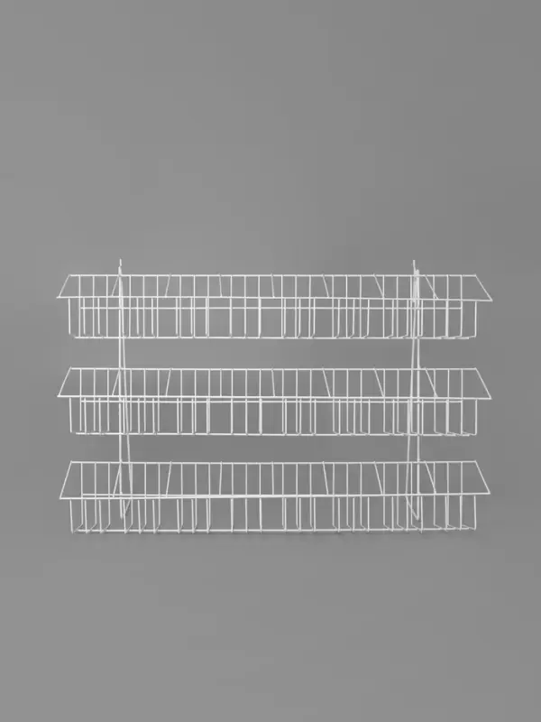 Стойка прикассовая 88.5&times;24&times;56 см, размер ячейки 12.5&times;12&times;13 см, белая