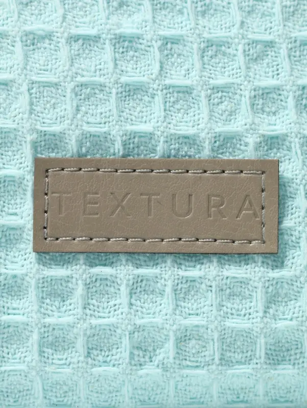 Косметичка женская на молнии TEXTURA, объёмная, большая, мягкая, бирюзовая