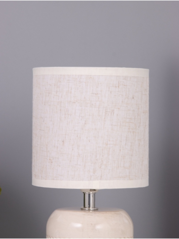 Лампа настольная Лампа настольная "Рукия" 1х40Вт Е14 серый/экрю 13х13х25см