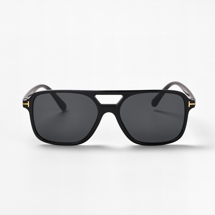 Очки солнцезащитные, UV 375, линза 4.4 х 5.5 см, ширина 14.7 см, дужка 14.2 см, черные Очки солнцезащитные, UV 375, линза 4.4 х 5.5 см, ширина 14.7 см, дужка 14.2 см, черные