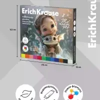 Пластилин 12 цветов ErichKrause Magic Pet, со стеком