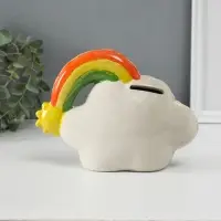 Копилка для денег &laquo;Облачко-шарик с радугой&raquo;, керамика, 7.5&times;18&times;13.2 см