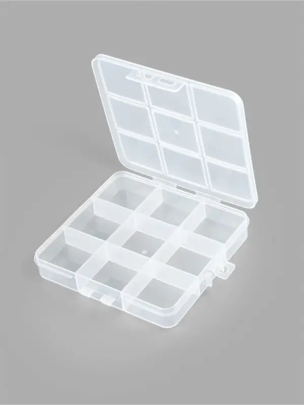 Органайзер для хранения мелочей, 9 ячеек, с подвесом, 10.2×10×1.8 см, прозрачный Органайзер для хранения мелочей, 9 ячеек, с подвесом, 10.2×10×1.8 см, прозрачный