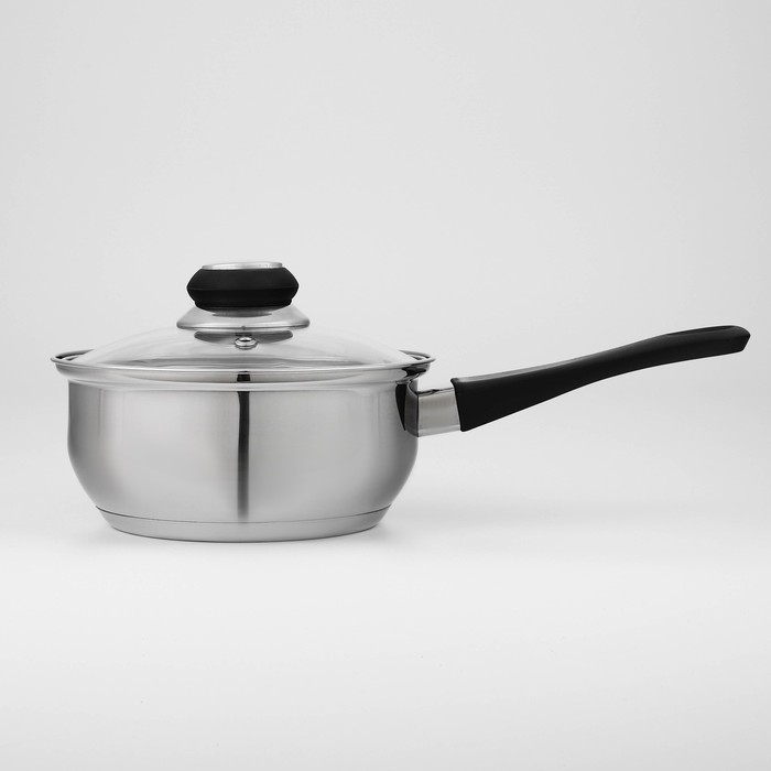 Ковш со стеклянной крышкой Astell, 1,4 л, d=16 см, капсульное дно, пластиковая ручка, индукция Ковш со стеклянной крышкой Astell, 1,4 л, d=16 см, капсульное дно, пластиковая ручка, индукция