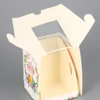 Коробка подарочная пасхальная с окном &laquo;Пасхальный венок&raquo; 9.5&times;9.5&times;12.5 см