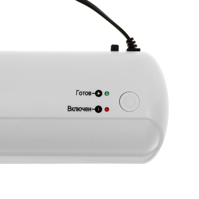 Ламинатор A4 75-150 мкм, 2 вала, скорость 32 см/мин, Гелеос, БЕЛЫЙ  Ламинатор A4 75-150 мкм, 2 вала, скорость 32 см/мин, Гелеос, БЕЛЫЙ "ЛМ A4 мини"