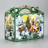 Подарочная новогодняя коробка &laquo;Чудо-тройка&raquo;, для сладких подарков, 25&times;12&times;24 см